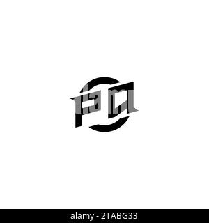 PQ initial game logo, banner design for your e-sports or streaming team Stock Vector