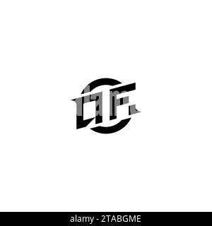 QF initial game logo, banner design for your e-sports or streaming team Stock Vector
