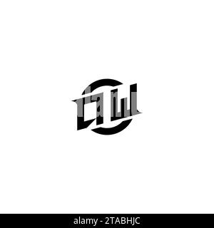 QW initial game logo, banner design for your e-sports or streaming team Stock Vector