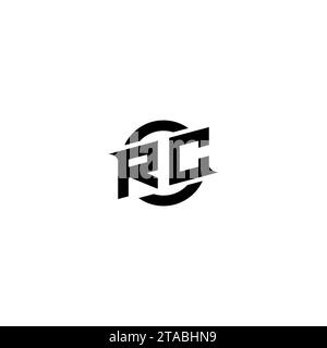 RC initial game logo, banner design for your e-sports or streaming team Stock Vector