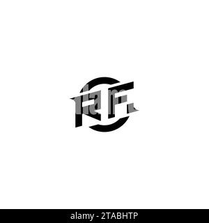 RF initial game logo, banner design for your e-sports or streaming team Stock Vector