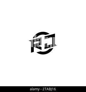 RJ initial game logo, banner design for your e-sports or streaming team Stock Vector