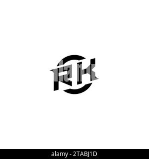 RK initial game logo, banner design for your e-sports or streaming team Stock Vector
