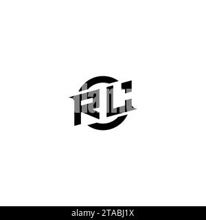RL initial game logo, banner design for your e-sports or streaming team Stock Vector