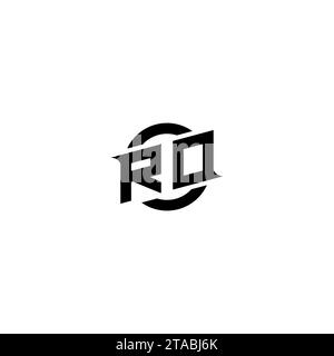 RO initial game logo, banner design for your e-sports or streaming team Stock Vector