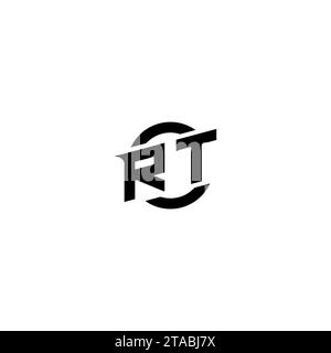 RT initial game logo, banner design for your e-sports or streaming team Stock Vector