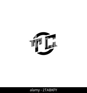 TC initial game logo, banner design for your e-sports or streaming team Stock Vector