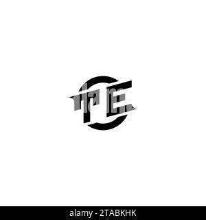 TE initial game logo, banner design for your e-sports or streaming team Stock Vector
