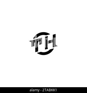 TH initial game logo, banner design for your e-sports or streaming team Stock Vector