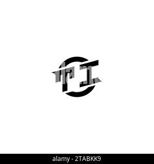 TI initial game logo, banner design for your e-sports or streaming team Stock Vector