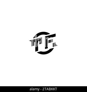 TF initial game logo, banner design for your e-sports or streaming team Stock Vector