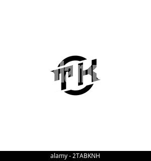 TK initial game logo, banner design for your e-sports or streaming team Stock Vector