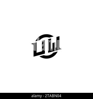 UW initial game logo, banner design for your e-sports or streaming team Stock Vector