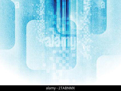 White blue grunge squares and stripes abstract geometric background. Vector design Stock Vector