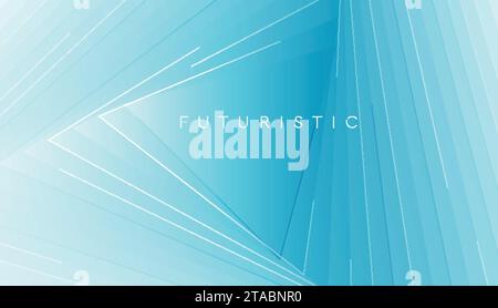 Blue hi-tech geometric minimal abstract background with triangles. Vector design Stock Vector