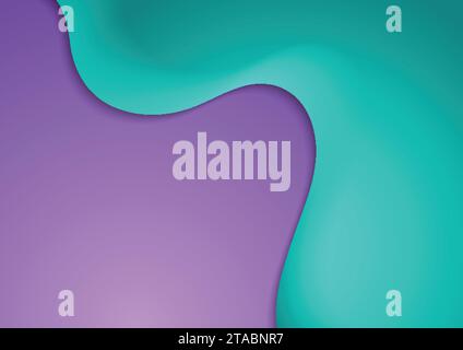 Blue and violet abstract liquid waves corporate background. Vector design Stock Vector