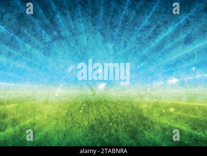 Abstract grunge sunny landscape background. Vector design Stock Vector