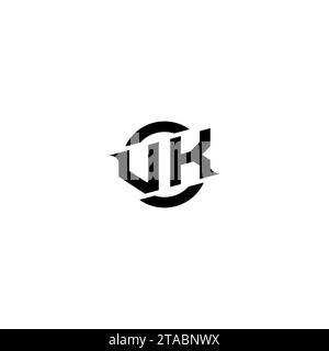 VK initial game logo, banner design for your e-sports or streaming team Stock Vector