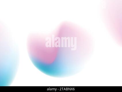 Blue and pink minimal liquid waves with smooth gradient abstract background. Vector design Stock Vector