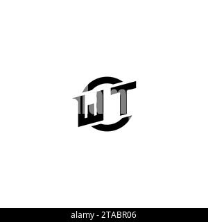 WT initial game logo, banner design for your e-sports or streaming team Stock Vector