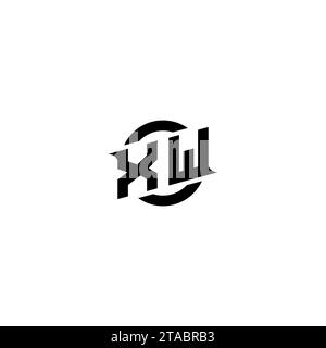 XW initial game logo, banner design for your e-sports or streaming team Stock Vector