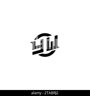 YW initial game logo, banner design for your e-sports or streaming team Stock Vector