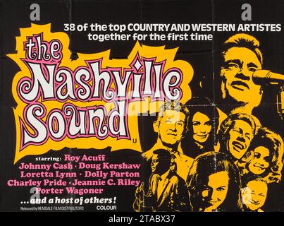 The Nashville Sound (Hemdale Films, 1972) Starring Johnny Cash, Dolly Parton, Bill Anderson, Tex Ritter, Earl Scruggs, Loretta Lynn, and Lester Flatt Stock Photo