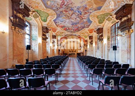 Oratorium Marianum, or Marian Oratorium of Latin Congregation, is Baroque hall in the main building of the University of Wroclaw Stock Photo