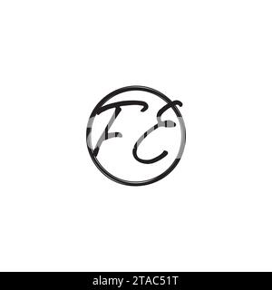 FE initial logo letters in high quality professional design that will print well across any print media Stock Vector