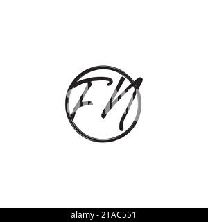 FN initial logo letters in high quality professional design that will print well across any print media Stock Vector