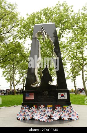 New York, USA - May 28, 2018: Korean War Memorial in New York City's Battery Park. Stock Photo