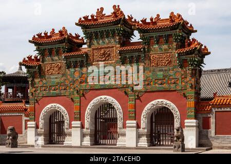 Temple Gate in Datong in China Stock Photo