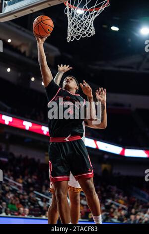Eastern Washington Eagles forward LeJuan Watts (4) is fouled by USC ...