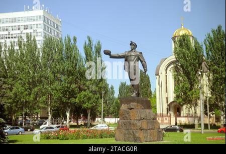 DONETSK, UKRAINE - JUNE, 09, 2010: Donetsk cityscapes. Donetsk before the war. Stock Photo