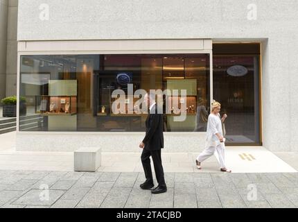 Vaduz, Liechtenstein - June 02, 2017:  Daily life in centre of Vaduz, Liechtenstein. Stock Photo