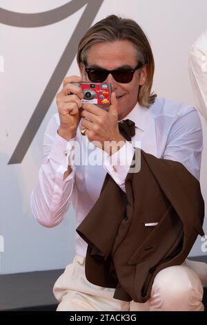 Lido di Venezia, Italy, September 5, 2022 - Chris Pine attends at red red carpet in Venice Film Festival. Credits: Luigi de Pompeis / Alamy Live News Stock Photo Stock Photo