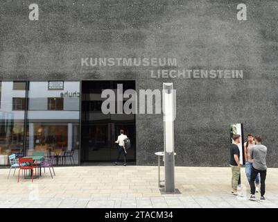 Vaduz, Liechtenstein - June 02, 2017: Fine art museum (Kunstmuseum Liechtenstein) in Vaduz, Liechtenstein. Stock Photo