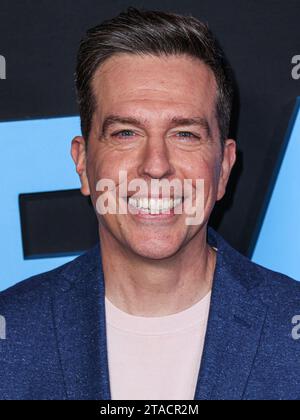 LOS ANGELES, CALIFORNIA, USA - NOVEMBER 29: American actor and comedian Ed Helms arrives at the Los Angeles Premiere Of Netflix's 'Family Switch' held at AMC The Grove 14 on November 29, 2023 in Los Angeles, California, United States. (Photo by Xavier Collin/Image Press Agency) Stock Photo