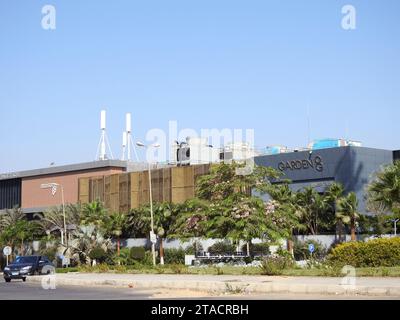 Cairo, Egypt, September 23 2022: Garden 8, a luxury commercial development by Misr Italia Properties located in New Cairo,  wide variety of commercial Stock Photo