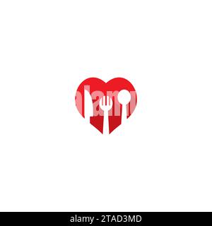 Love Food Icon Simple. Restaurant Icon Stock Vector