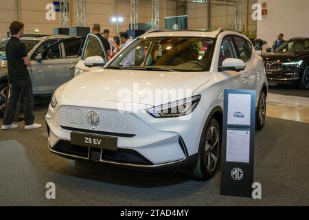 MG ZS EV electric car at ECAR SHOW - Hybrid and Electric Motor Show Stock Photo