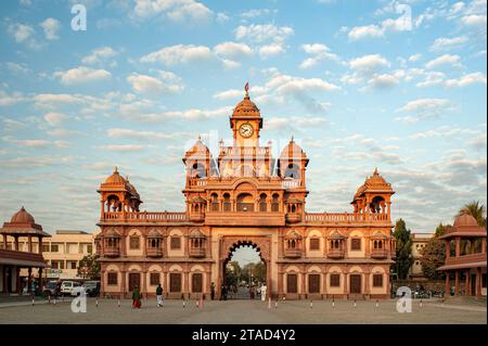 01 07 2009 The main gate of the  BAPS Swaminarayan Temple is known as Akshar Dwar.Swaminarayan.Temple Gondal Saurashtra Gujarat India.Asia. Stock Photo