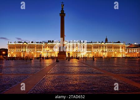 St. Petersburg Russia. Winter Palace in Palace Square Stock Photo