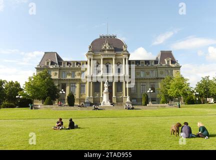 Lausanne, Switzerland - June 05, 2017: Palace of Justice, District Court of Lausanne. Stock Photo