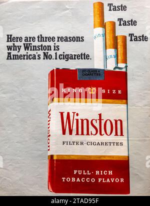Winston cigarettes advertisements hi-res stock photography and images