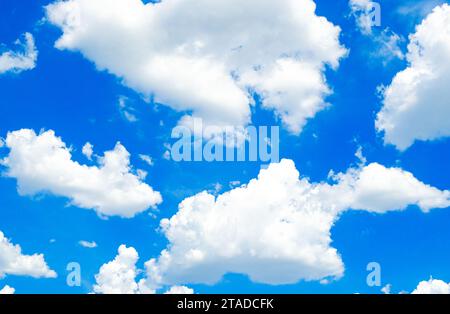 Dreams of Daylight: Blue Skies and Floating Clouds Stock Photo
