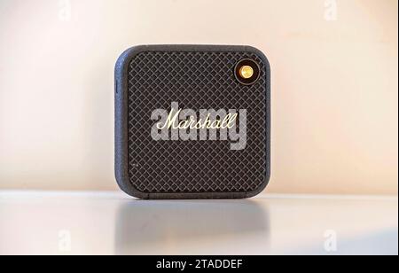 Marshall Willen portable bluetooth speaker.. Stock Photo