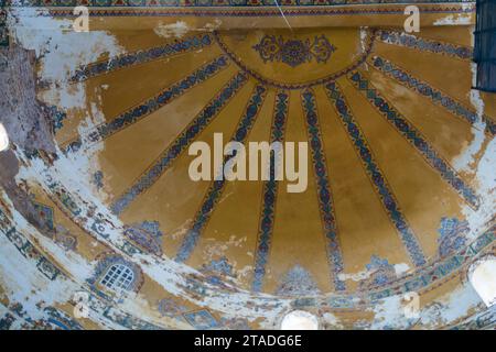 Hagia Sophia interior beautifully crafted pillars and arches Stock Photo