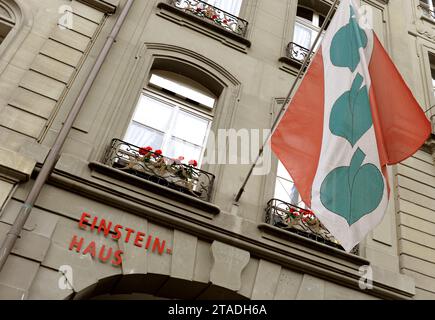 Bern, Switzerland - June 04, 2017: Museum of Albert Einstein in Bern. The flat on the second floor of Kramgasse No. 49 was rented by Einstein from 190 Stock Photo