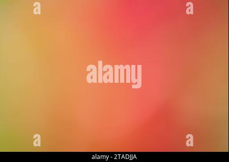 Defocused background. Blurred natural green red yellow background. Bokeh from plants. Stock Photo